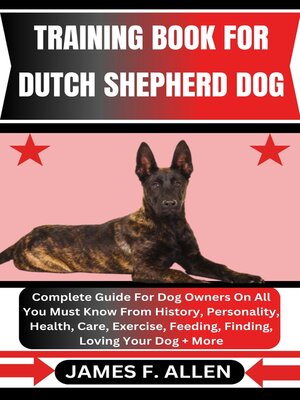 cover image of TRAINING BOOK FOR DUTCH SHEPHERD DOG